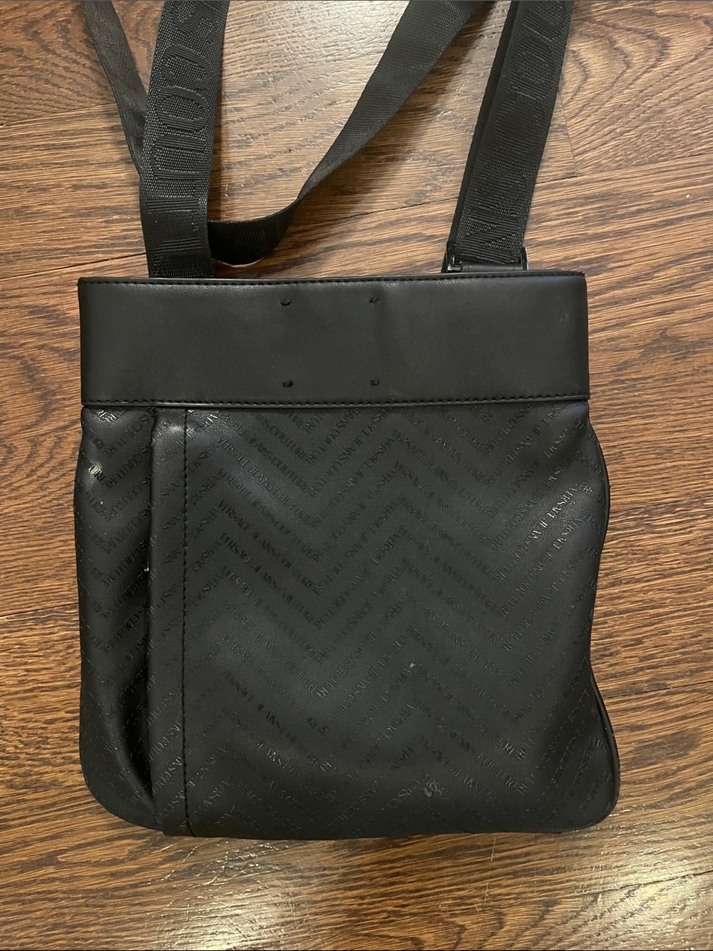 Versace Jeans Coiture Black  Crossbody Bag - Designer Logo Pattern